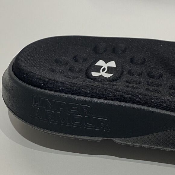 Under Armour UA Mens Ignite 7 Slide Sandal Size 17 Black Adjustable Strap Lounge - Picture 3 of 7